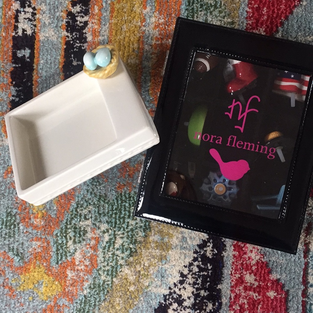 Nora Fleming napkin holder and seasonal minis